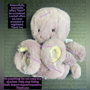 BNWT JELLYCAT BABY/TINY MAYA OCTOPUS 1 OWNER AUTHENTIC SALES RECEIPT